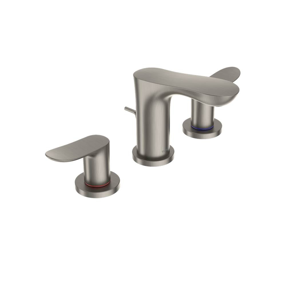 Toto Go Series 1.2 Gpm Two Handle Widespread Bathroom Sink Faucet With Drain Assembly, Brushed Nickel
