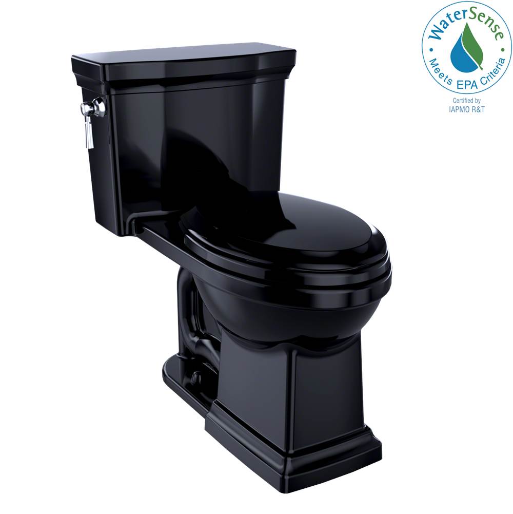 TOTO - TOTO Promenade II One-Piece Elongated 1.28 GPF Universal Height Toilet, Ebony - Ebony