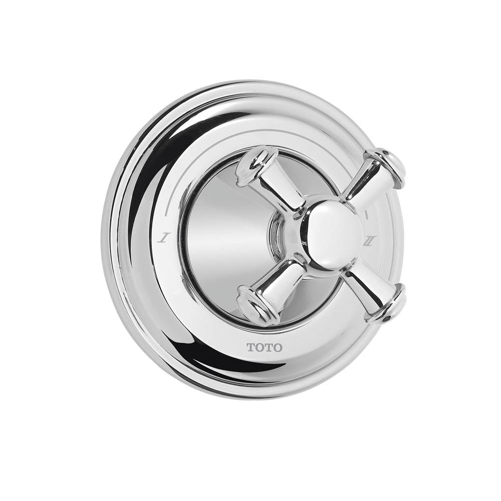 TOTO - Toto VivianE Cross Handle Three-Way Diverter Trim With Off, Polished Chrome - Polished Chrome