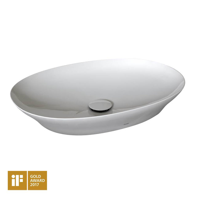 TOTO - Toto Kiwami Oval 24 Inch Vessel Bathroom Sink With Cefiontect, Cotton White - Cotton White
