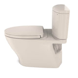 TOTO Nexus Two-Piece Elongated 1.28 GPF Universal Height Toilet with CEFIONTECT and SS124 SoftClose Seat, WASHLET+ Ready, Cotton White