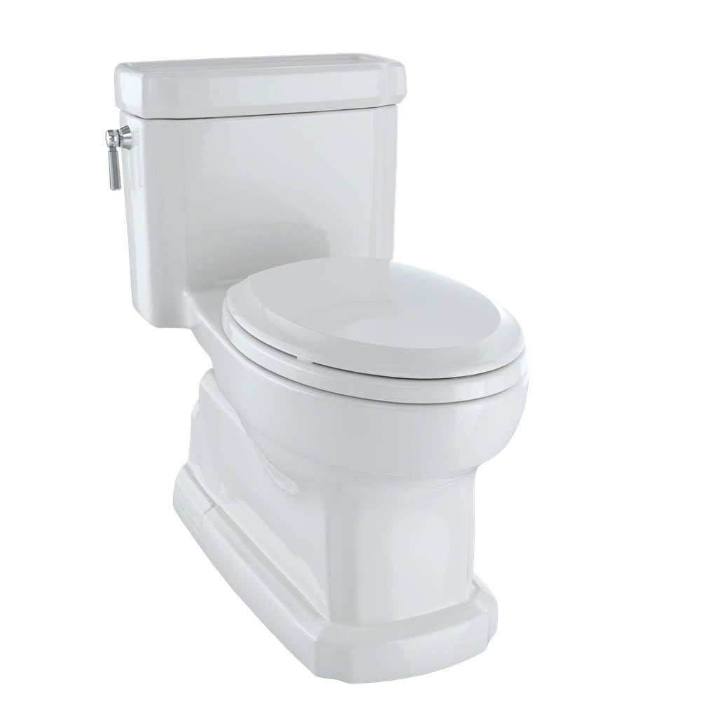 TOTO - TOTO Eco Guinevere Elongated 1.28 GPF Universal Height Skirted Toilet with CEFIONTECT and SoftClose Seat, Colonial White - Colonial White