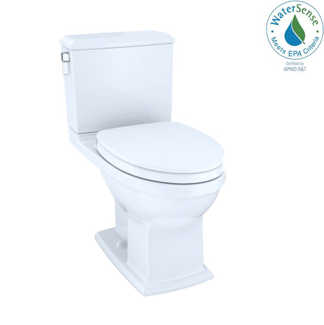 TOTO - TOTO Connelly WASHLET+ Two-Piece Elongated Dual Flush 1.28 and 0.9 GPF Universal Height Toilet with CEFIONTECT, Cotton White - Cotton White