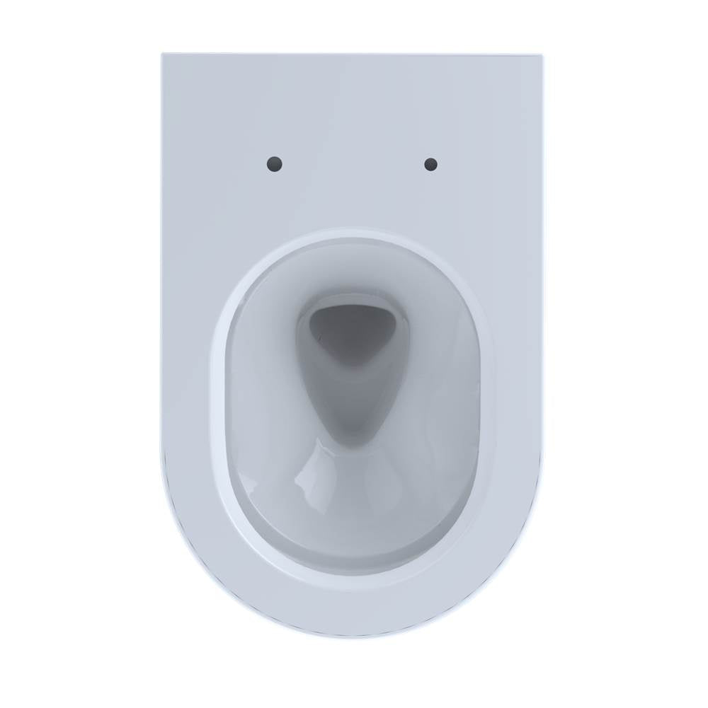 Toto Rp Wall-Hung Contemporary D-Shape Dual Flush 1.28 And 0.9 Gpf Toilet With Cefiontect, Cotton White