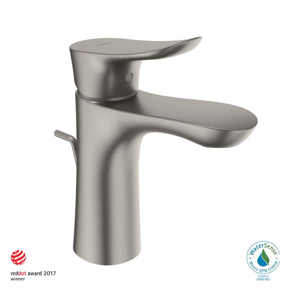 TOTO - Toto Go Series 1.2 Gpm Single Handle Bathroom Sink Faucet With Comfort Glide Technology And Drain Assembly, Brushed Nickel - Brushed Nickel