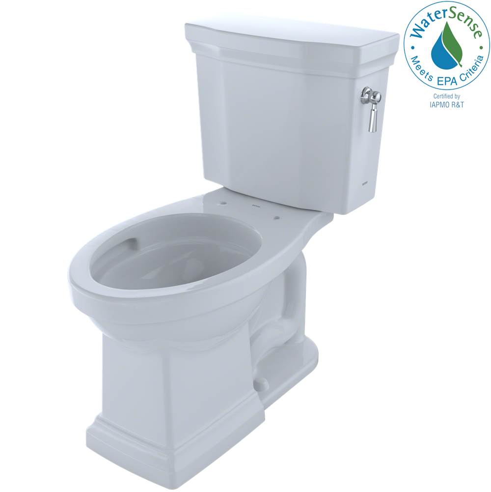 TOTO - Toto Promenade II Two-Piece Elongated 1.28 Gpf Universal Height Toilet With Cefiontect And Right-Hand Trip Lever, Cotton White - Cotton White