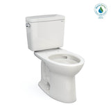 TOTO - Toto Drake Two-Piece Elongated 1.28 Gpf Universal Height Tornado Flush Toilet With Cefiontect, Colonial White - Colonial White