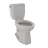 Toto EntradaE Two-Piece Elongated 1.28 Gpf Universal Height Toilet, Cotton White