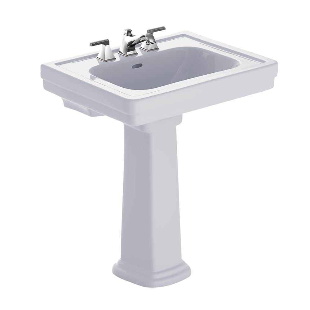 TOTO - Toto Promenade 27-1/2'' X 22-1/4'' Rectangular Pedestal Bathroom Sink For Single Hole Faucets, Cotton White - Cotton White