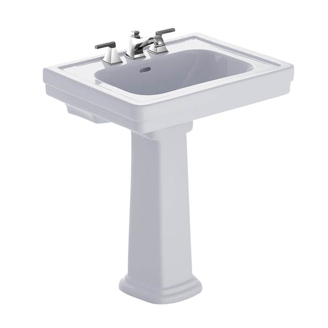 TOTO - Toto Promenade 27-1/2'' X 22-1/4'' Rectangular Pedestal Bathroom Sink For Single Hole Faucets, Cotton White - Cotton White