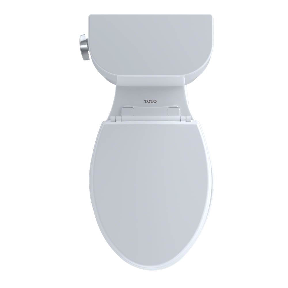 Toto EntradaE Two-Piece Elongated 1.28 Gpf Universal Height Toilet, Cotton White