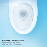 TOTO SP Wall-Hung Square-Shape Toilet and DuoFit In-Wall 1.28 and 0.9 GPF Dual-Flush Tank System with Copper Supply