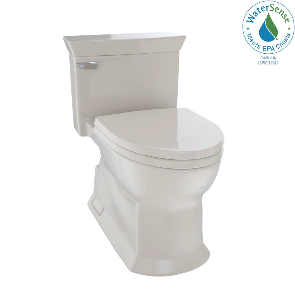 TOTO - TOTO Eco Soir1/2e One Piece Elongated 1.28 GPF Universal Height Skirted Toilet with CEFIONTECT, Bone - Bone