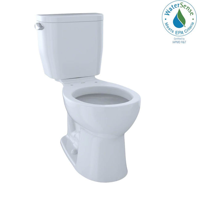 TOTO - Toto EntradaE Two-Piece Round 1.28 Gpf Universal Height Toilet, Cotton White - Cotton White