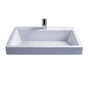 TOTO - Toto Kiwami Renesse Design I Rectangular Fireclay Vessel Bathroom Sink With Cefiontect For Single Hole Faucets, Cotton White - Cotton White