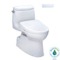 TOTO - TOTO WASHLET plus Carlyle II One-Piece Elongated 1.28 GPF Toilet with Auto Flush WASHLET plus S7A Contemporary Bidet Seat, Cotton White - MW6144736CEFGANo.01 - Cotton White