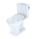 TOTO Connelly Two-Piece Elongated Dual Flush 1.28 and 0.9 GPF with CEFIONTECT and Right Lever, WASHLET+ Ready, Cotton White