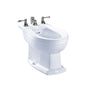 TOTO - Toto Clayton Deck Mount Vertical Spray Flushing Rim Bidet, Cotton White - Cotton White