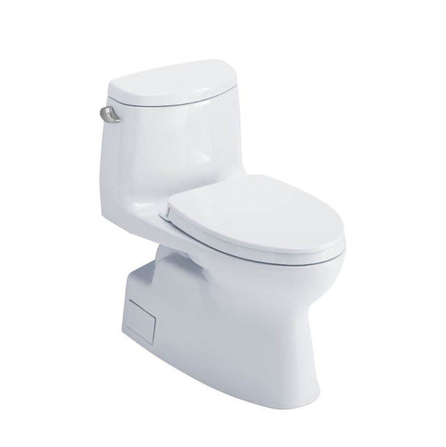 TOTO - TOTO Carlyle II One-Piece Elongated 1.28 GPF Universal Height Toilet with CEFIONTECT and SS124 SoftClose Seat, WASHLET+ Ready, Cotton White - Cotton White