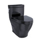 TOTO - TOTO Aimes WASHLET+ One-Piece Elongated 1.28 GPF Universal Height Skirted Toilet, Ebony - Ebony