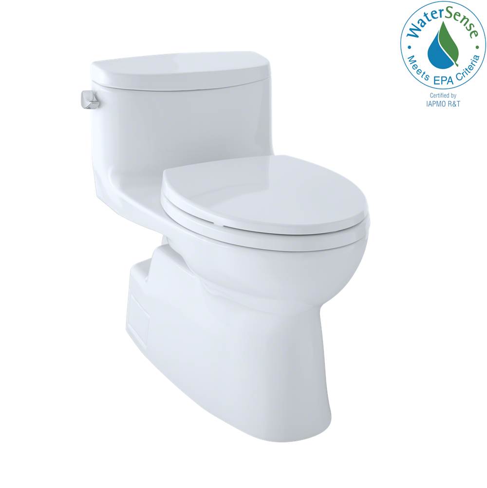 TOTO - TOTO Carolina II One-Piece Elongated 1.28 GPF Universal Height Skirted Toilet with CeFiONtectE, Cotton White - Cotton