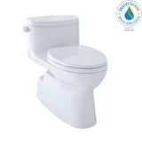 TOTO - TOTO Carolina II One-Piece Elongated 1.28 GPF Universal Height Skirted Toilet with CeFiONtectE, Cotton White - Cotton