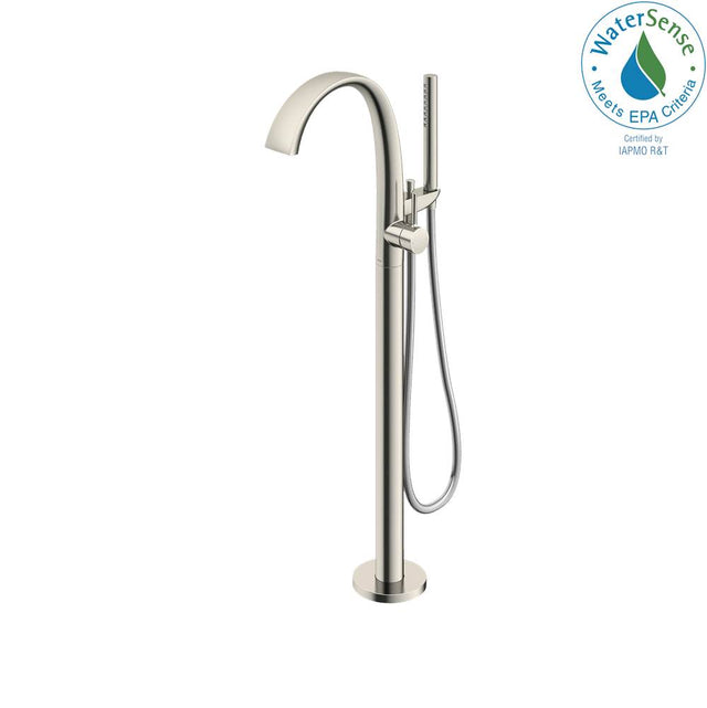TOTO - Toto Zn Single-Handle Freestanding Tub Filler Faucet With 1.75 Gpm Handshower, Brushed Nickel - Brushed Nickel