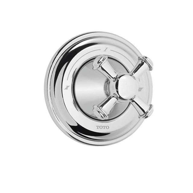 TOTO - Toto VivianE Cross Handle Three-Way Diverter Trim, Polished Chrome - Polished Chrome