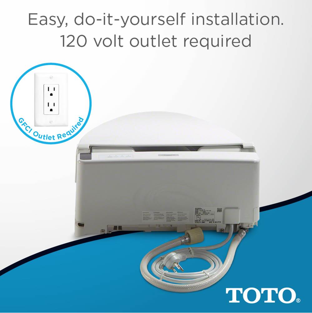 TOTO WASHLET C200 Electronic Bidet Toilet Seat with PREMIST and SoftClose Lid, Round, Cotton White