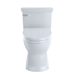 TOTO Eco Soir1/2e One Piece Elongated 1.28 GPF Universal Height Skirted Toilet with CEFIONTECT, Cotton White