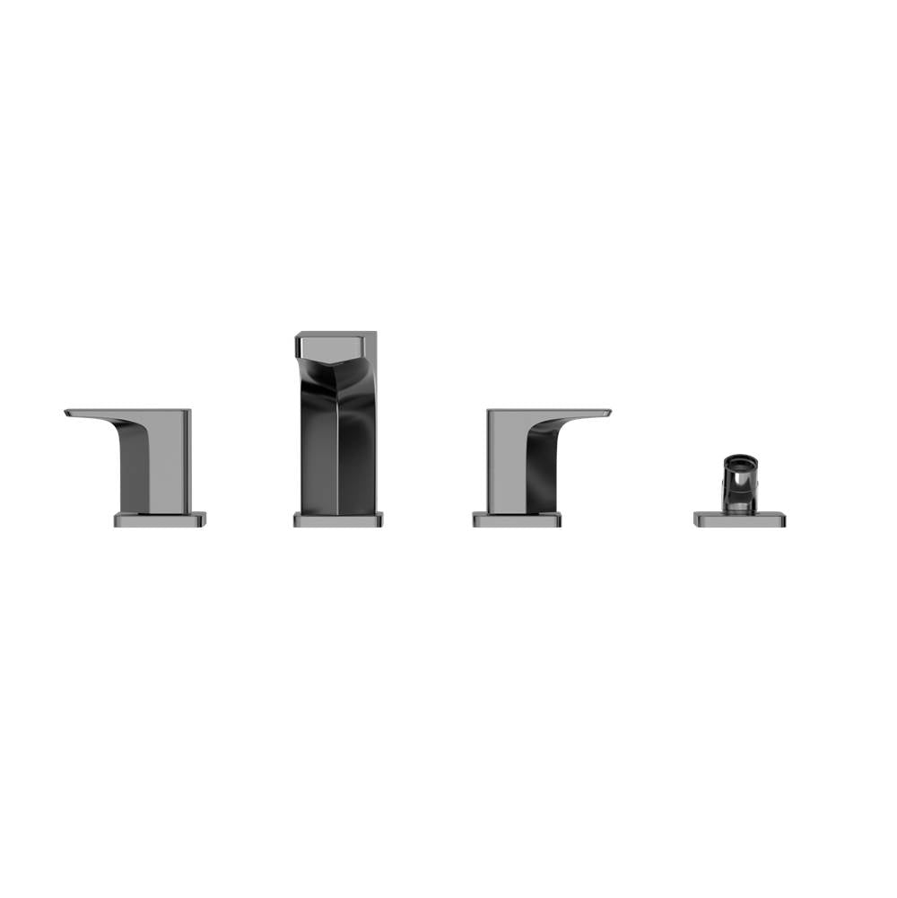 Toto Ge Two-Handle Deck-Mount Roman Tub Filler Trim With Handshower, Brushed Nickel