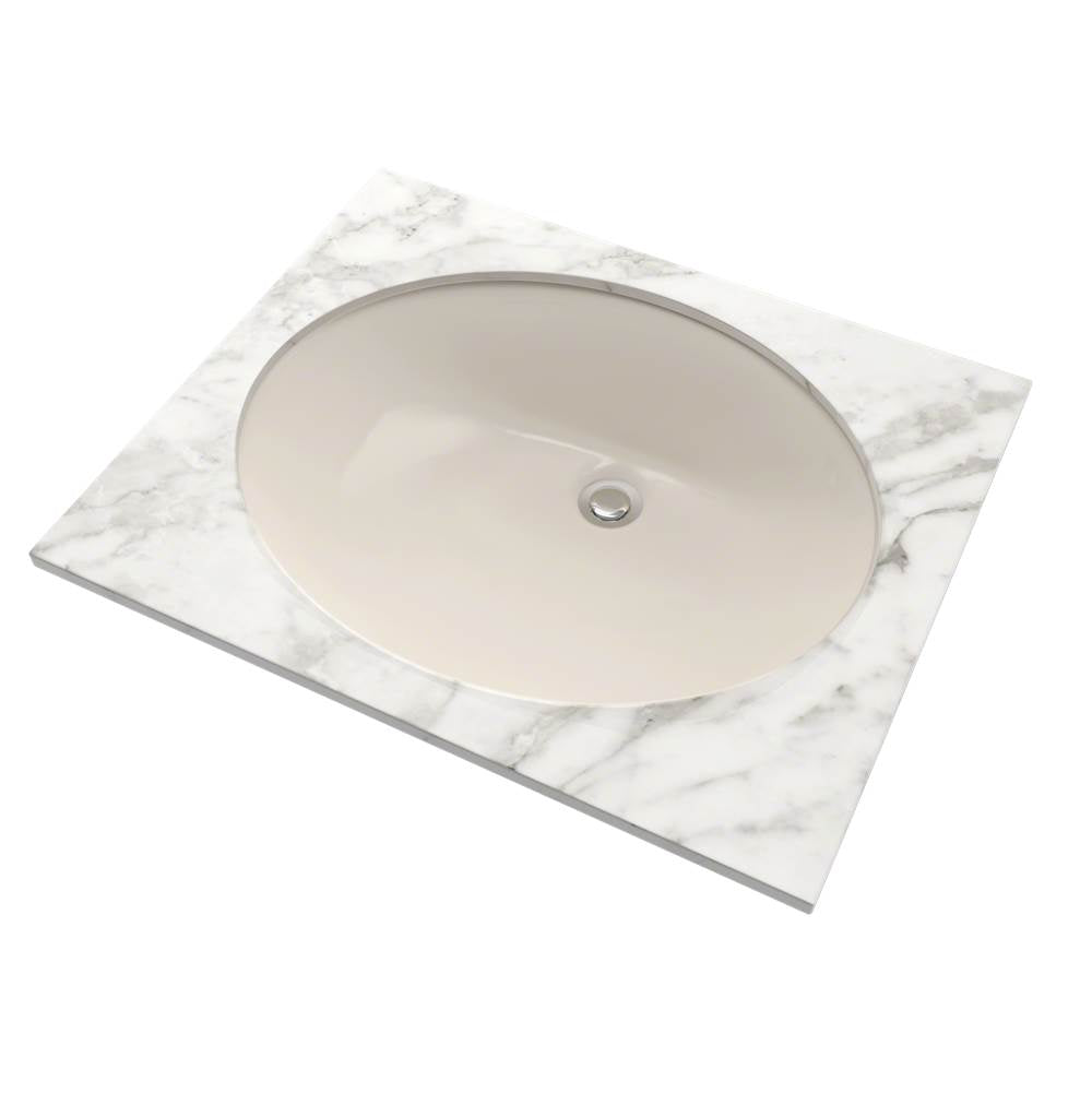 Toto Rendezvous Oval Undermount Bathroom Sink With Cefiontect, Cotton White