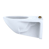 Toto Elongated Wall-Mounted Flushometer Toilet Bowl With Top Spud, Cotton White