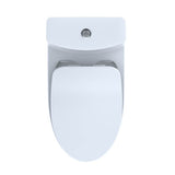 TOTO Aquia IV One-Piece Elongated Dual Flush 1.28 and 0.8 GPF Universal Height, WASHLET+ Ready Toilet with CEFIONTECT, Cotton White