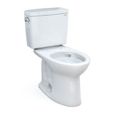 TOTO - Toto Drake Two-Piece Elongated 1.6 Gpf Universal Height Tornado Flush Toilet With Cefiontect And 10 Inch Rough-In, Cotton White - Cotton White
