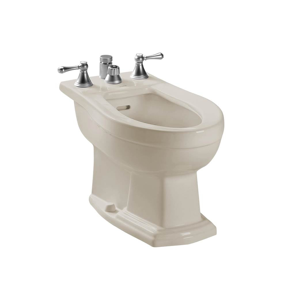 TOTO - Toto Clayton Deck Mount Vertical Spray Flushing Rim Bidet, Sedona Beige - Sedona Beige