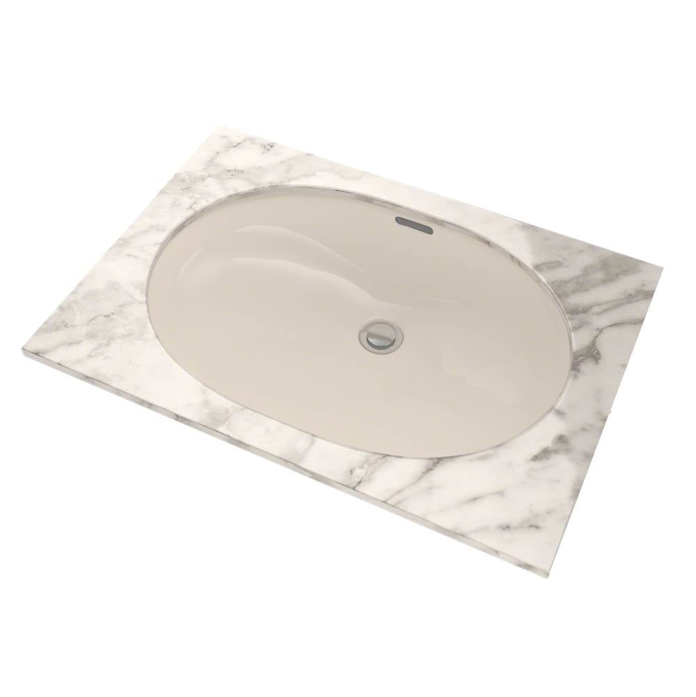 Toto Oval 19-11/16'' X 13-3/4'' Undermount Bathroom Sink With Cefiontect, Cotton White