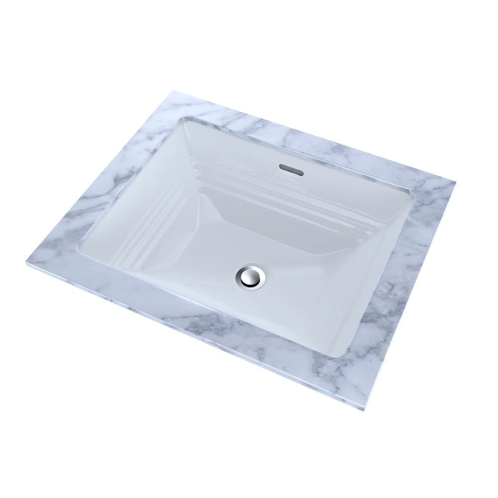 Toto Promenade Rectangular Undermount Bathroom Sink, Cotton White