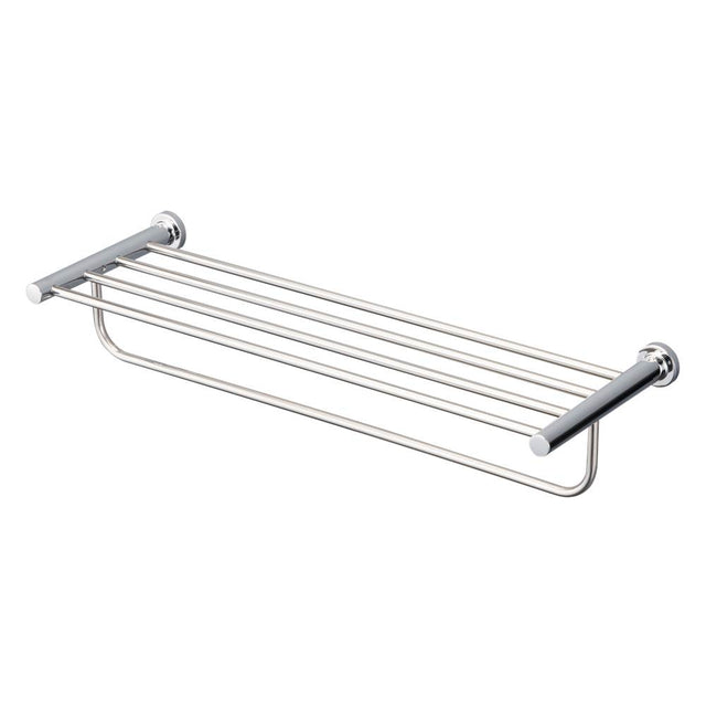 TOTO - Toto L Series Round Towel Shelf With Hanging Bar, Polished Chrome - Polished Chrome