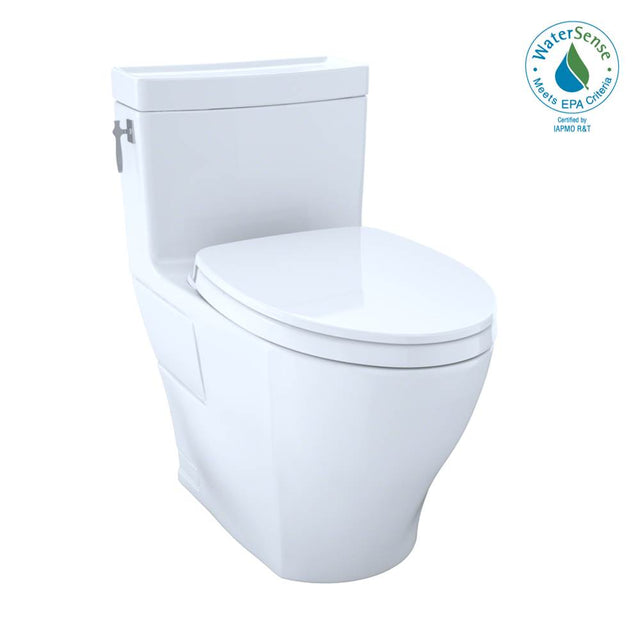 TOTO - TOTO Aimes WASHLET+ One-Piece Elongated 1.28 GPF Universal Height Skirted Toilet with CEFIONTECT, Sedona Beige - Sedona Beige