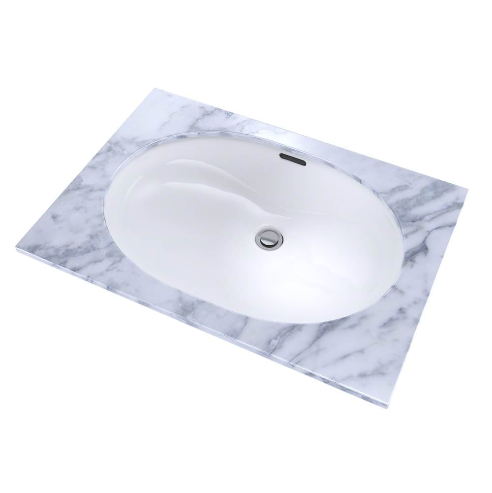 Toto Oval 19-11/16'' X 13-3/4'' Undermount Bathroom Sink With Cefiontect, Cotton White