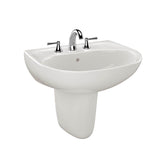TOTO - Toto Supreme Oval Wall-Mount Bathroom Sink With Cefiontect And Shroud For 4 Inch Center Faucets, Colonial White - Colonial White