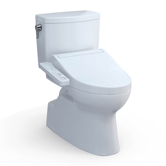 TOTO - Toto Washlet+ Vespin II 1G Two-Piece Elongated 1.0 Gpf Toilet And Washlet+ C2 Bidet Seat, Cotton White - Cotton White