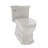 TOTO Eco Soir1/2e One Piece Elongated 1.28 GPF Universal Height Skirted Toilet with CEFIONTECT, Cotton White