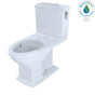 TOTO - Toto Connelly Two-Piece Elongated Dual-Max 1.28 And 0.9 Gpf Universal Height Toilet With Cefiontect And Right Lever, Colonial White - Cotton White