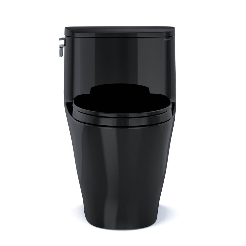 TOTO Nexus One-Piece Elongated 1.28 GPF Universal Height Toilet with SS124 SoftClose Seat, WASHLET+ Ready, Ebony