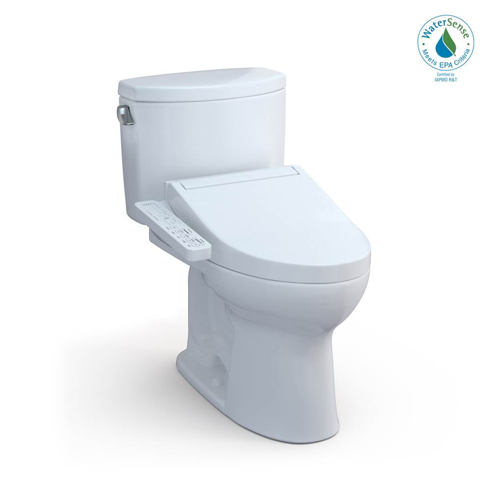 TOTO - Toto Washlet+  Drake II Two-Piece Elongated 1.28 Gpf Toilet And Washlet+ C2 Bidet Seat, Cotton White - Cotton White