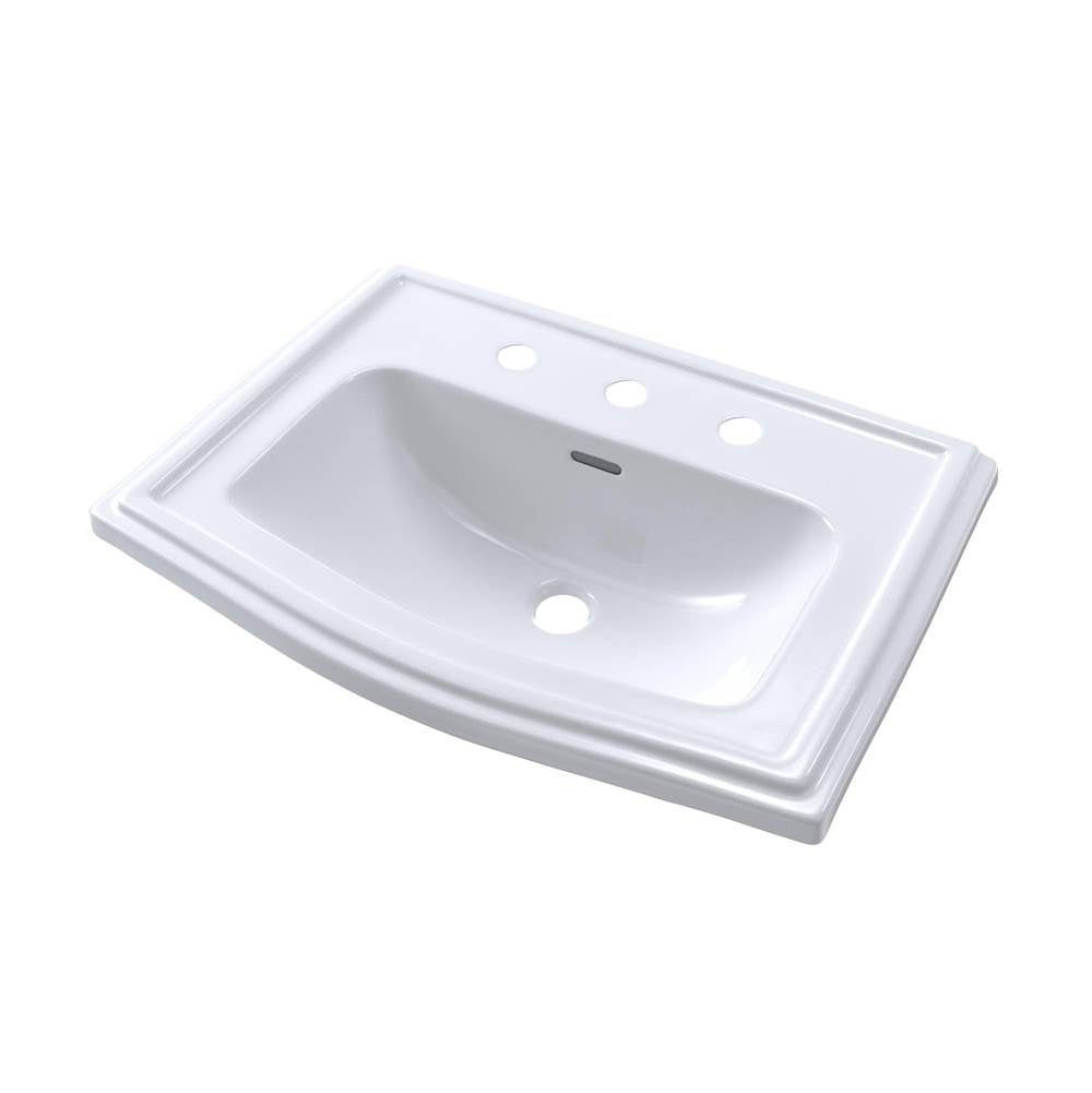 TOTO - Toto Clayton Rectangular Self-Rimming Drop-In Bathrrom Sink For 8 Inch Center Faucets, Cotton White - Cotton White