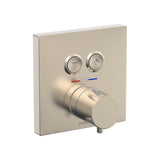 TOTO - Toto Square Thermostatic Mixing Valve With 2-Function Shower Trim, Brushed Nickel - Brushed Nickel