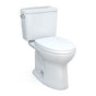 TOTO - TOTO Drake Two-Piece Elongated 1.6 GPF Universal Height TORNADO FLUSH Toilet with CEFIONTECT and SoftClose Seat, WASHLET+ Ready, Cotton White - Cotton White